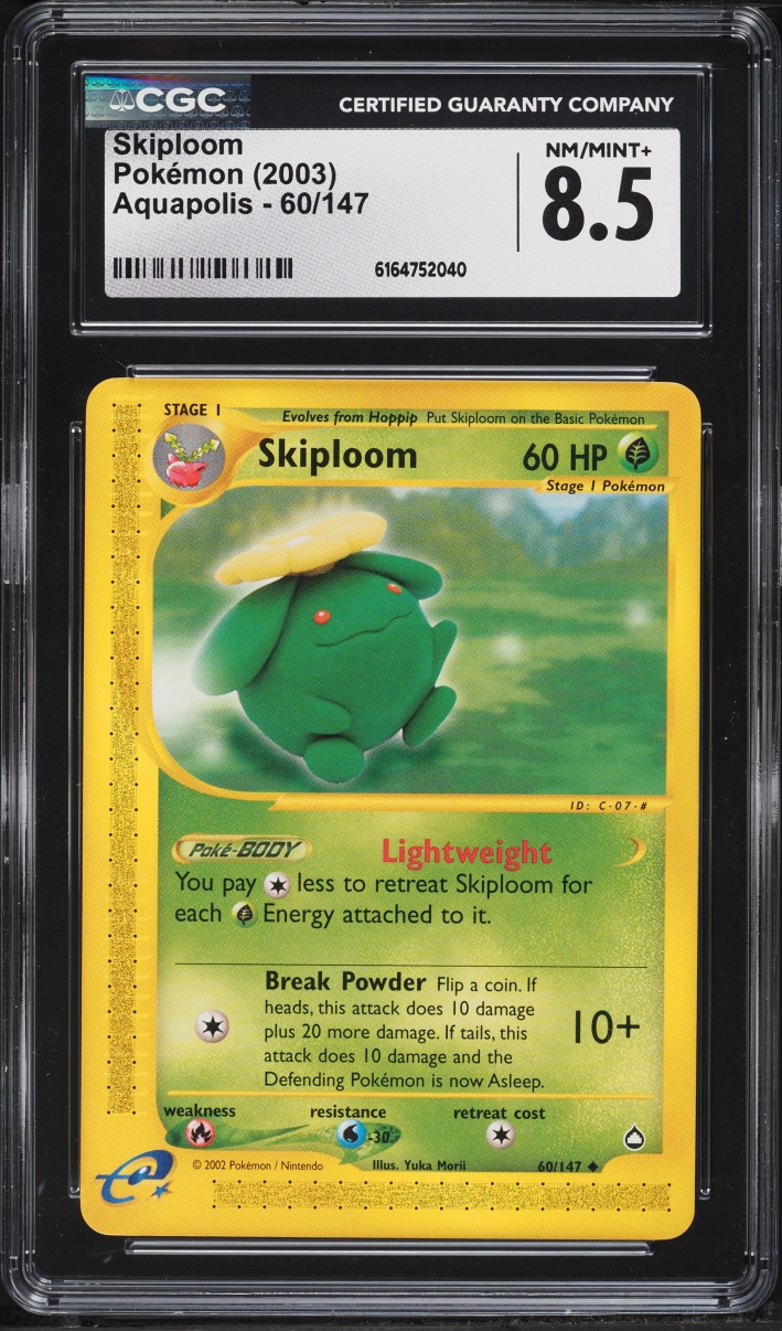2003 Pokemon Aquapolis Skiploom #60 CGC 8.5 NM-MT+