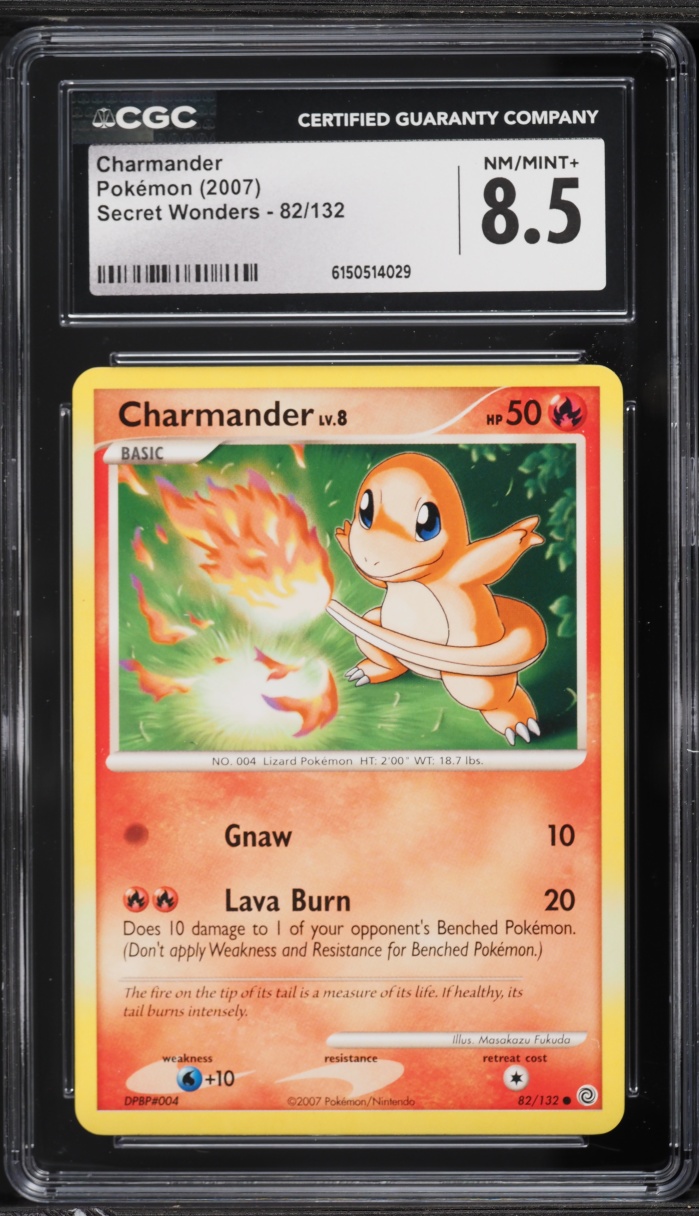 2007 Pokemon Diamond & Pearl Secret Wonders Charmander #82 CGC 8.5 NM-MT+
