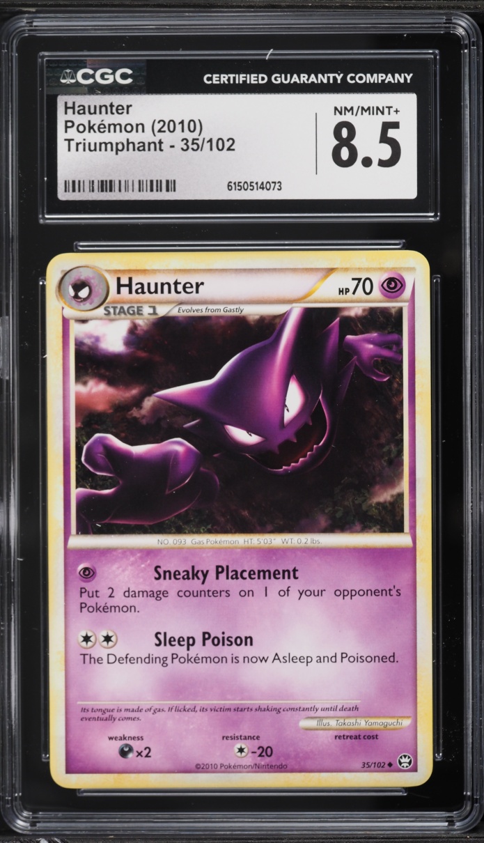 2010 Pokemon HeartGold & SoulSilver Triumphant Haunter #35 CGC 8.5 NM-MT+