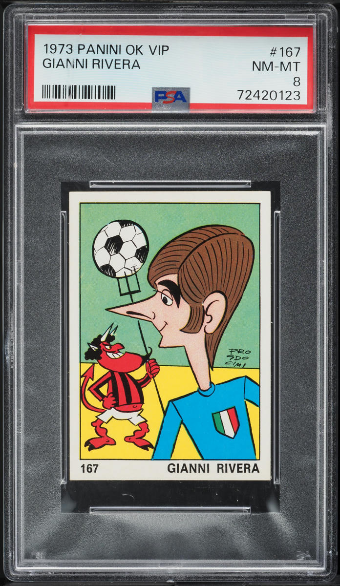 1973 Panini OK VIP Gianni Rivera #167 PSA 8 NM-MT on Fanatics Collect