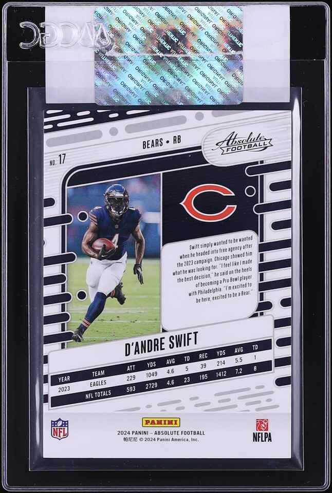 2024 Absolute Spectrum D'Andre Swift #17 CGC AUTH on Fanatics Collect