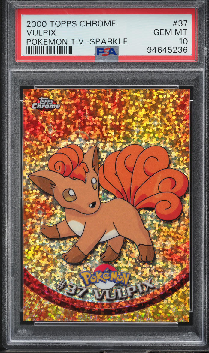 2000 Topps Chrome Pokemon Series 1 Sparkle Vulpix #37 PSA 10 GEM MINT