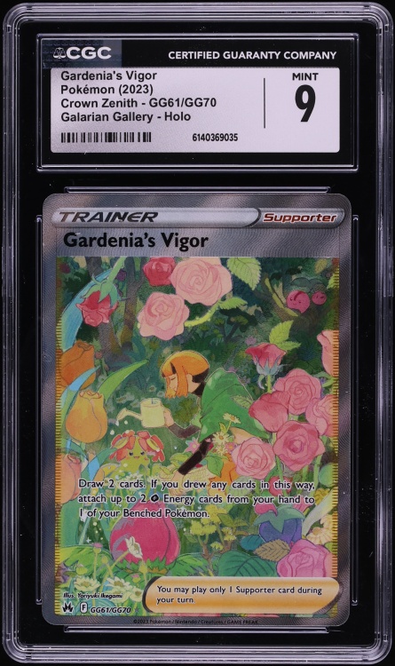 2023 Pokemon Sword & Shield Crown Zenith Alt Art Gardenia's Vigor #GG61 CGC 9 MINT