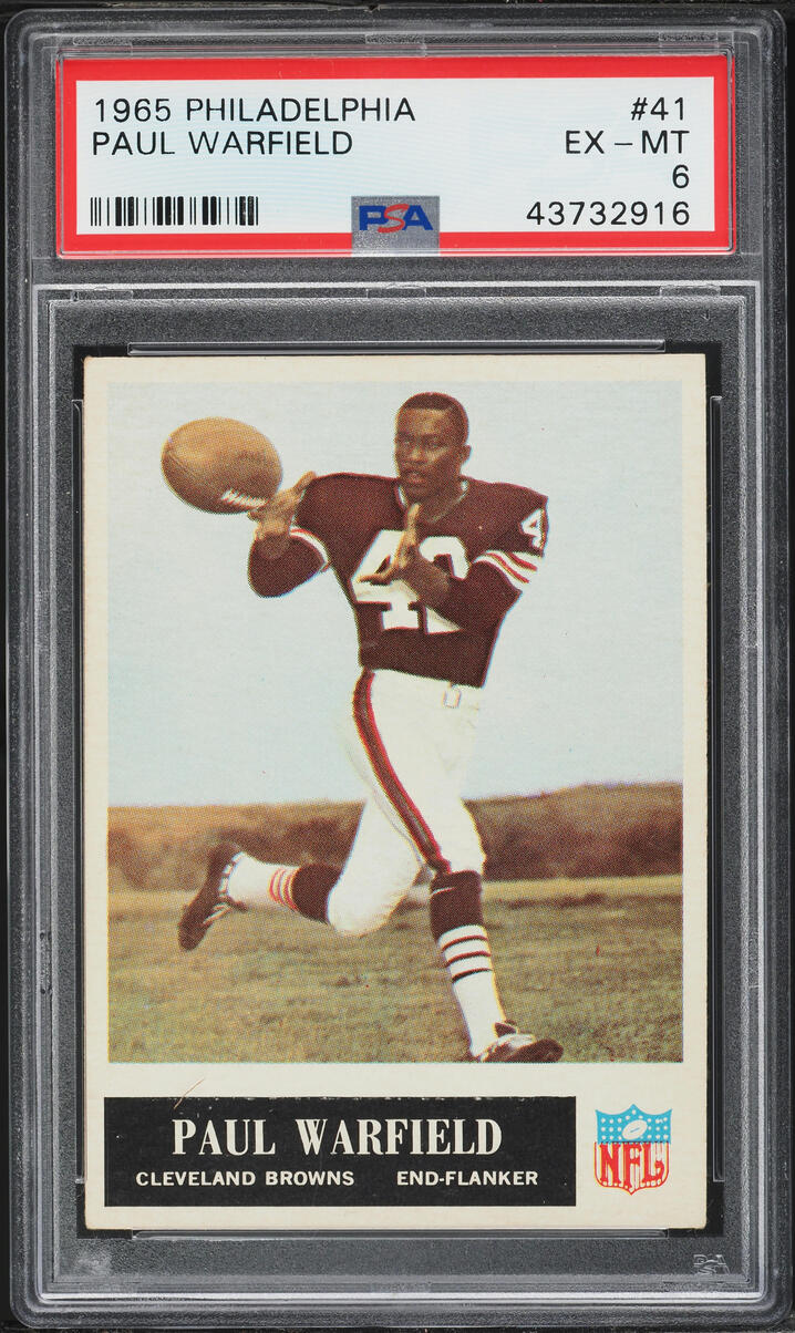 1965 Philadelphia Paul Warfield ROOKIE #41 PSA 6 EXMT