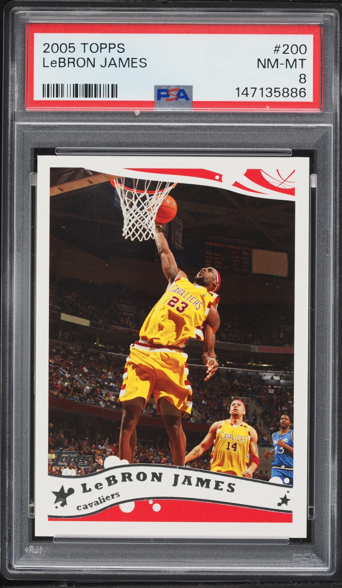 2005 Topps Basketball LeBron James #200 PSA 8 NM-MT