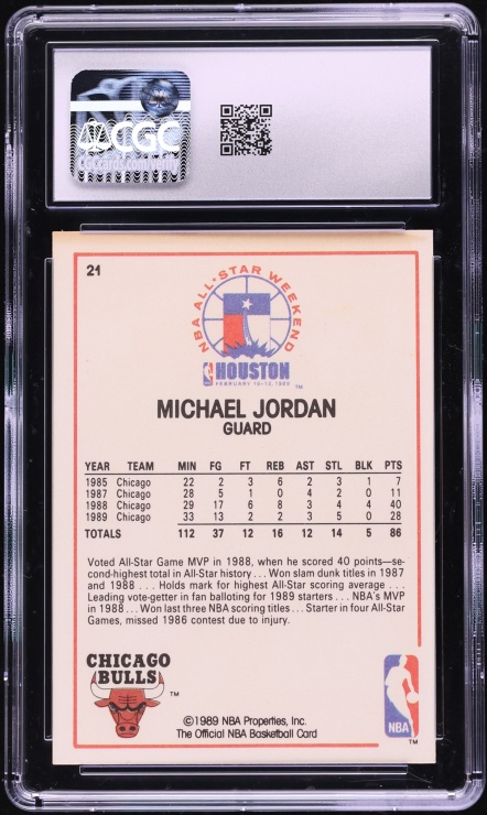 1989 Hoops All Star Michael Jordan #21 CGC 3.5 VG+