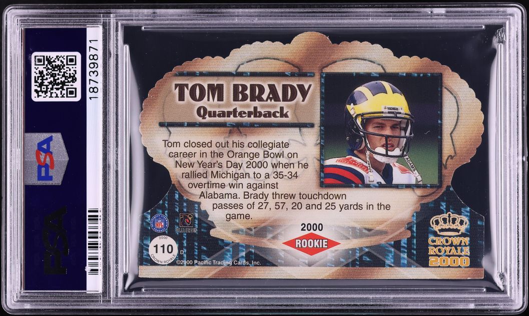 2000 Pacific Crown Royale Limited Series Tom Brady ROOKIE /144 #110 PSA 10 GEM MINT
