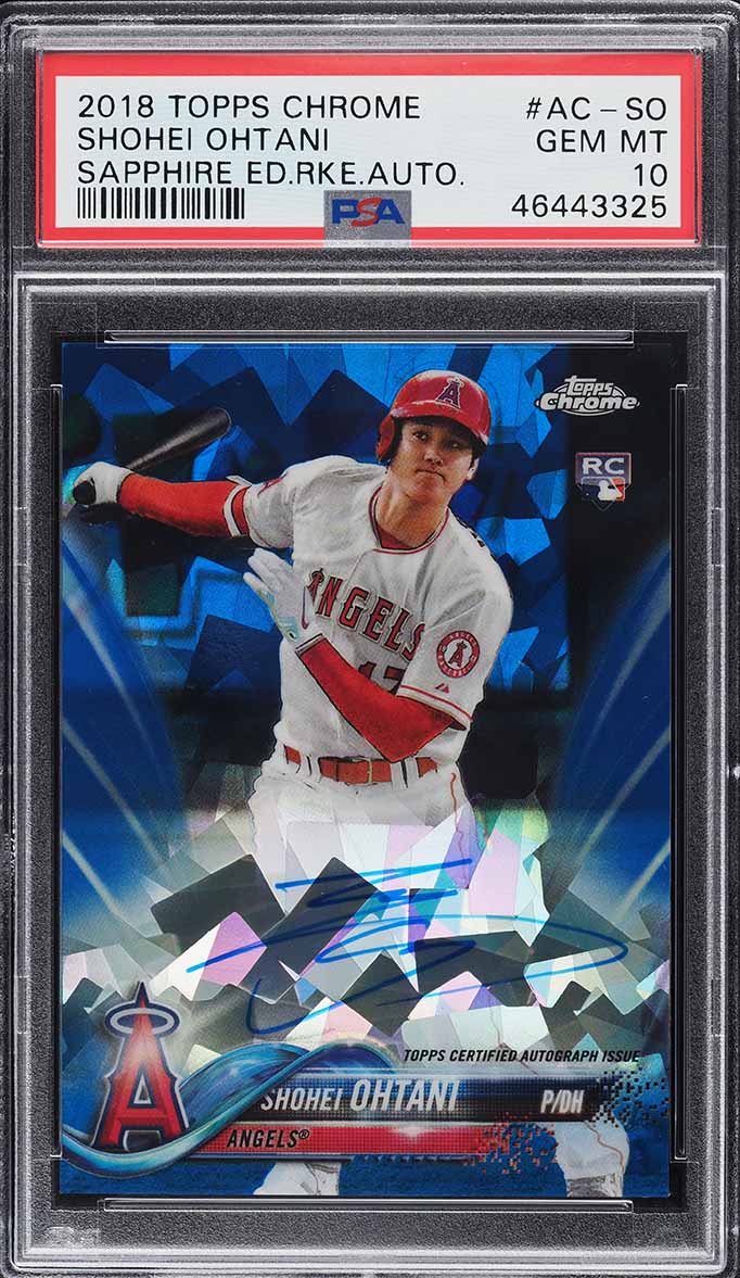 2018 Topps Chrome Sapphire Edition Shohei Ohtani ROOKIE AUTO #AC