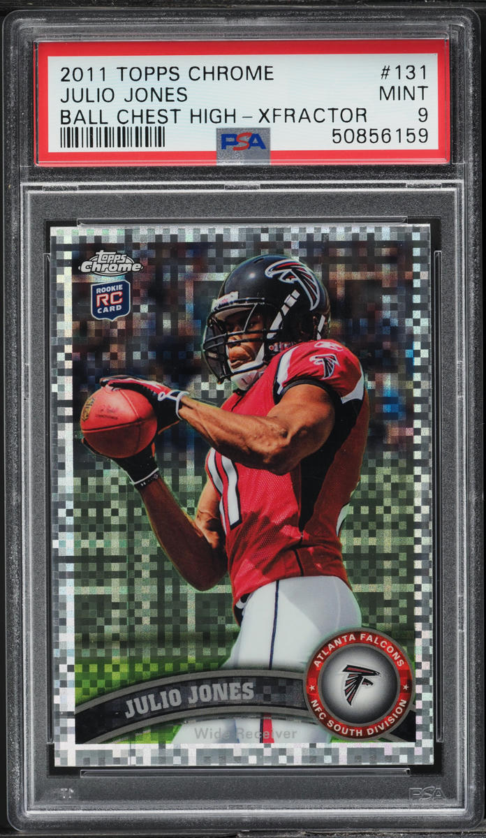 2011 Topps Chrome Xfractor Julio Jones ROOKIE #131 PSA 9 MINT
