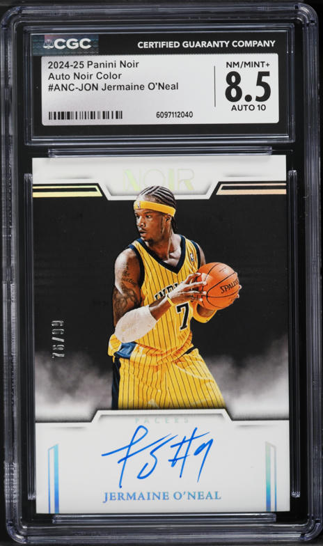 2024 Panini Noir Black & White Jermaine O'Neal AUTO /99 #ANB-JON