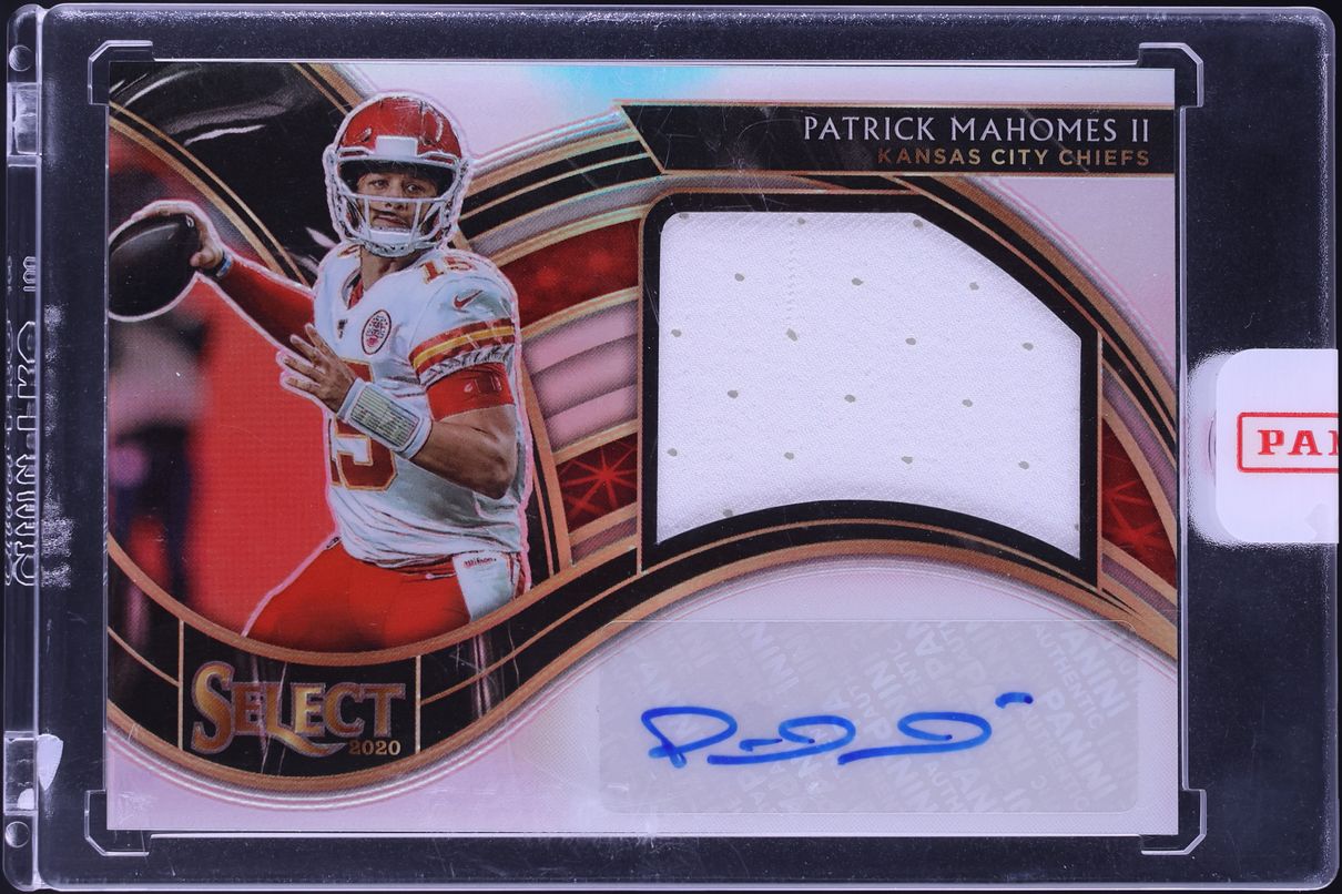 25枚限定 Panini パトリック・マホームズ PSA 8 2020 Select Jumbo Silver Prizm Patrick Mahomes II PATCH AUTO