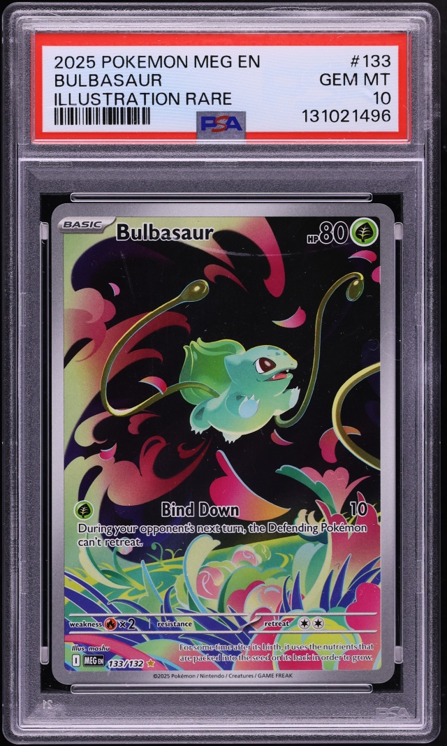 2025 Pokemon Mega Evolution IR Bulbasaur #133 PSA 10 GEM MINT