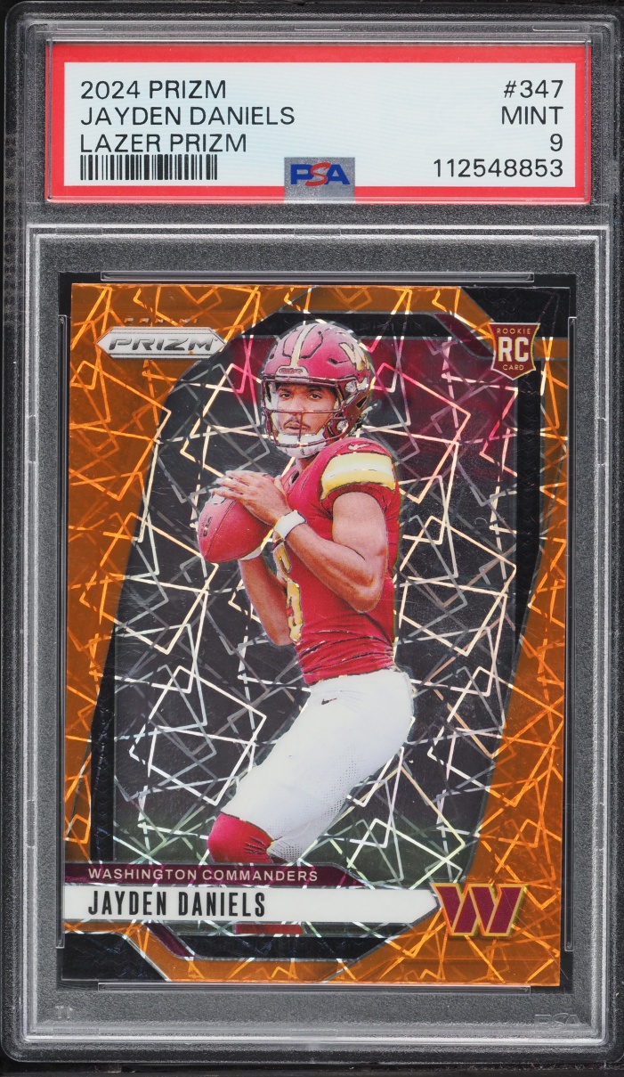 2024 Panini Prizm Lazer Jayden Daniels ROOKIE #347 PSA 9 MINT