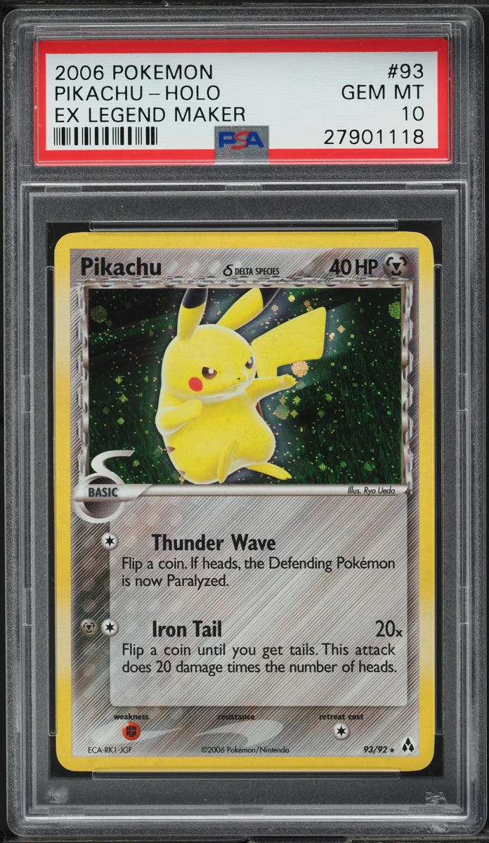 2006 Pokemon EX Legend Maker Holo Pikachu #93 PSA 10 GEM MINT