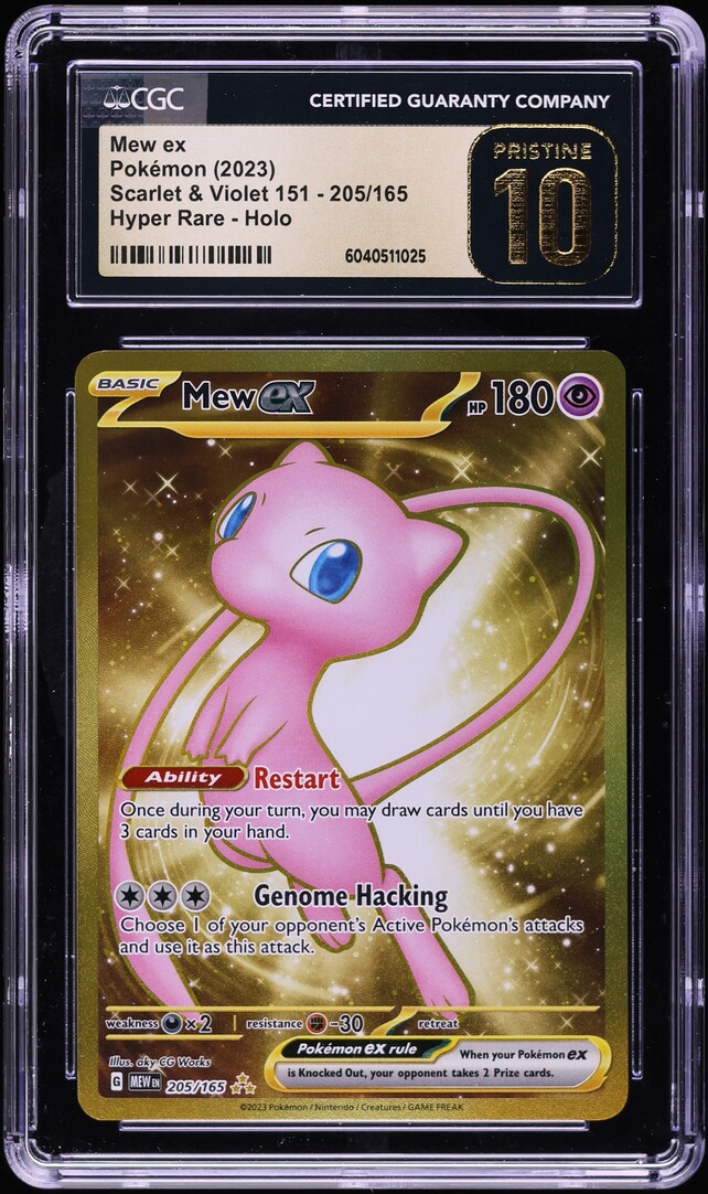 2023 Pokemon Scarlet & Violet 151 Full Art Mew ex #205 CGC 10 PRISTINE