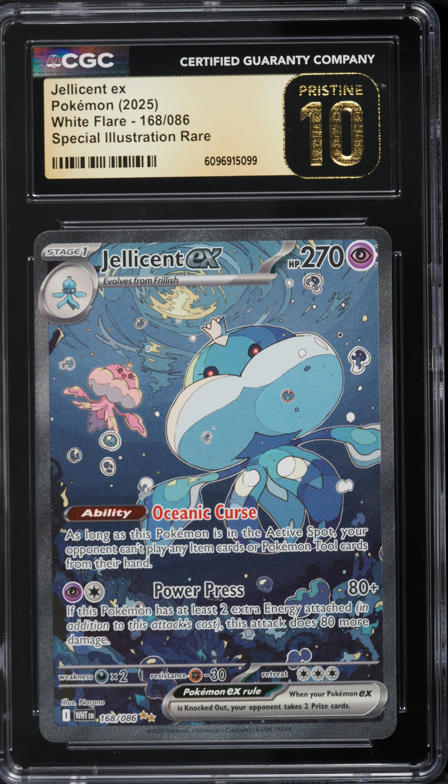 2025 Pokemon SV White Flare Full Art Jellicent ex #160 CGC 10 GEM