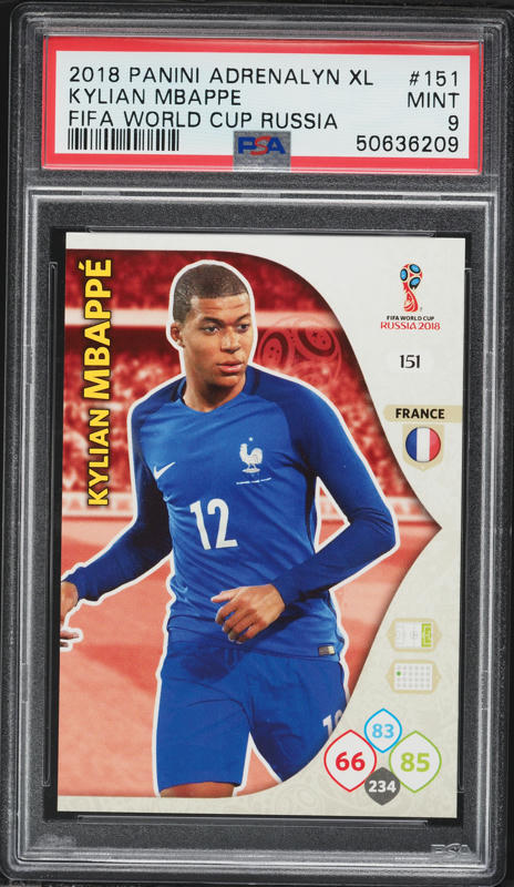 2018 Panini Kaboom! Kylian Mbappe ROOKIE RC #KM PSA 9 MINT on