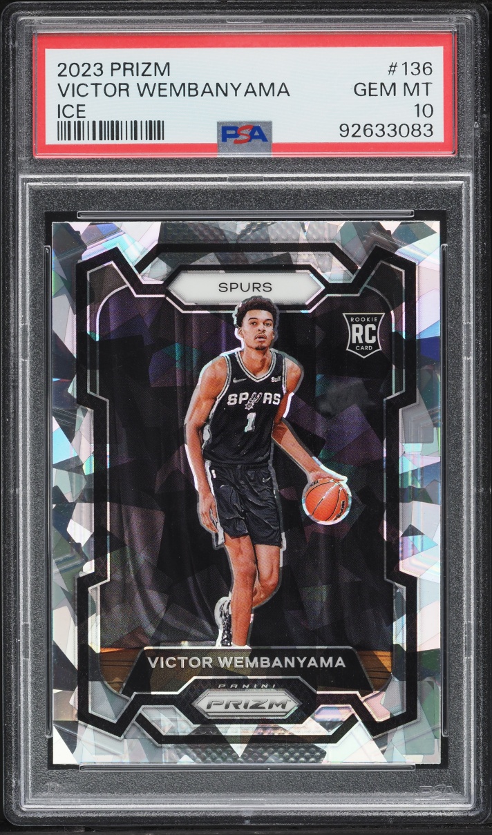 2023 Panini Prizm Ice Victor Wembanyama ROOKIE #136 PSA 10 GEM MINT
