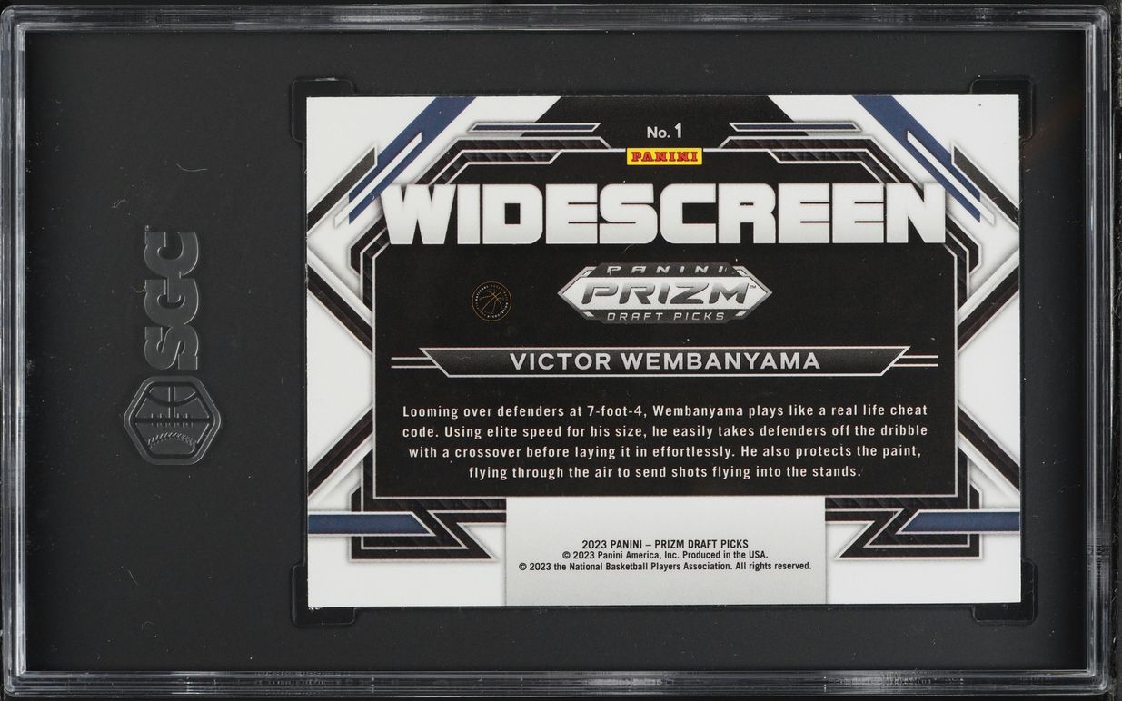 2023 Panini Prizm Draft Picks Widescreen Victor Wembanyama ROOKIE #1 SGC 9.5 MINT+