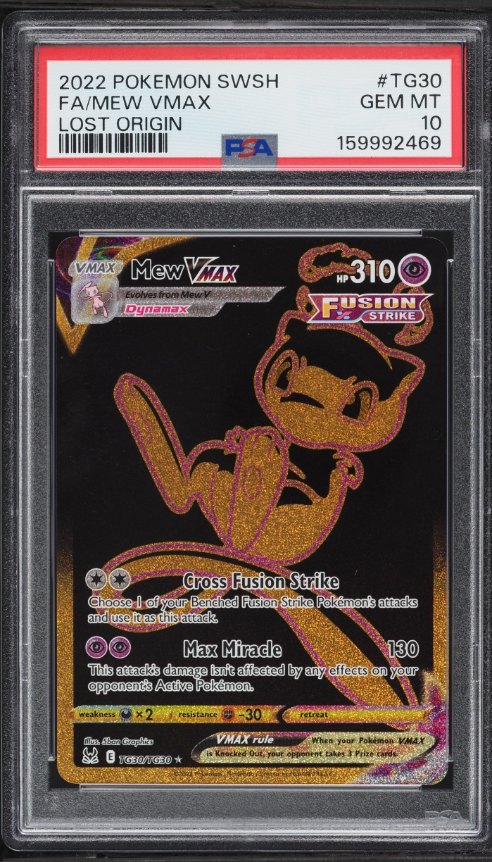 2022 Pokemon Sword & Shield Lost Origin Full Art Mew VMAX #TG30 PSA 10 GEM MINT