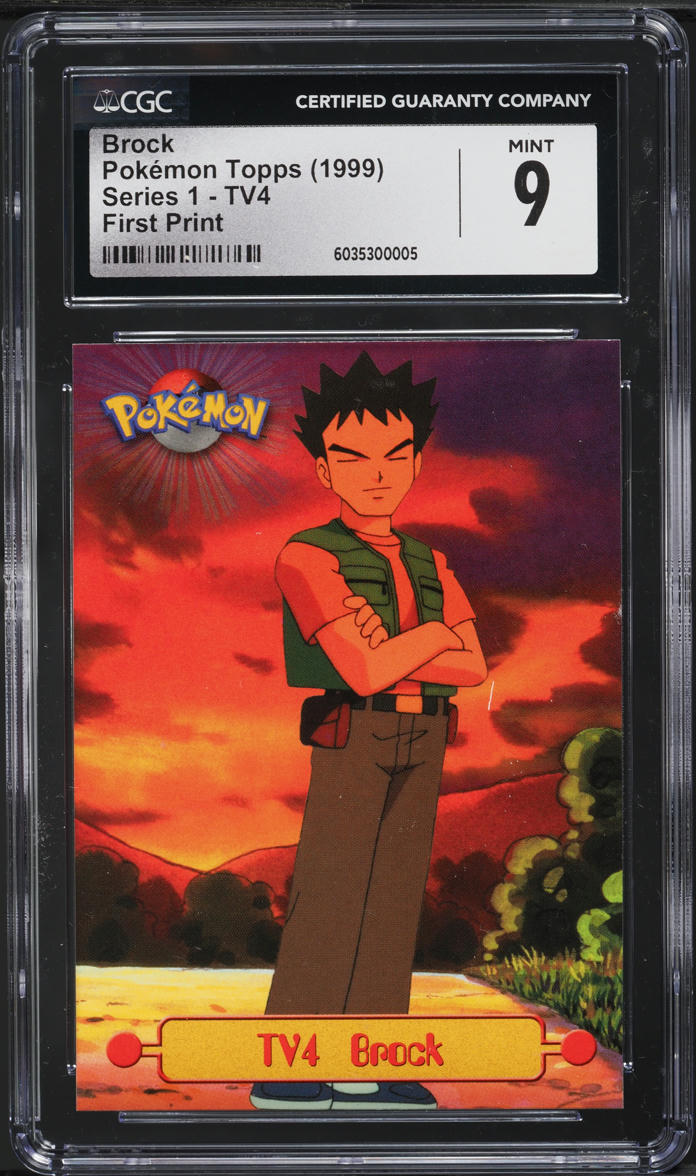 1999 Topps Pokemon Series 1 Brock #TV4 CGC 9 MINT