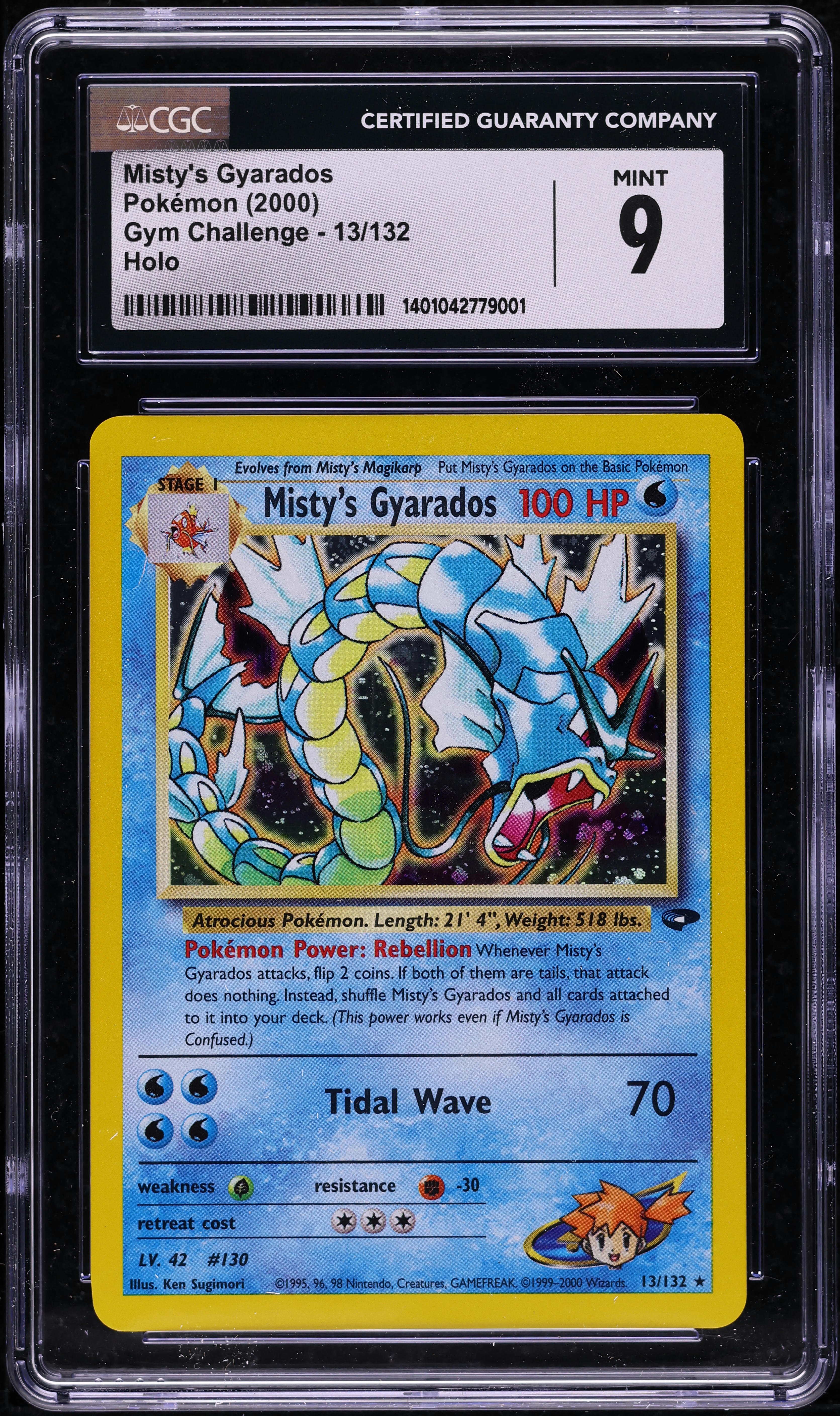 2000 Pokemon Gym Challenge Holo Misty's Gyarados #13 CGC 9 MINT
