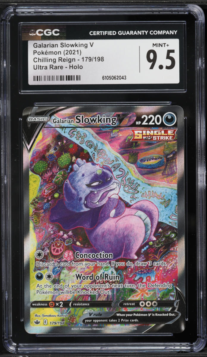 2021 Pokemon Sword & Shield Chilling Reign Alt Art Galarian Slowking V #179 CGC 9.5 MINT+