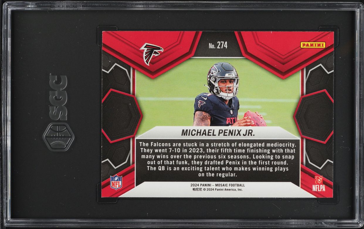 2024 Panini Mosaic NFL Debut Michael Penix Jr. ROOKIE #274 SGC 8.5 NM-MT+