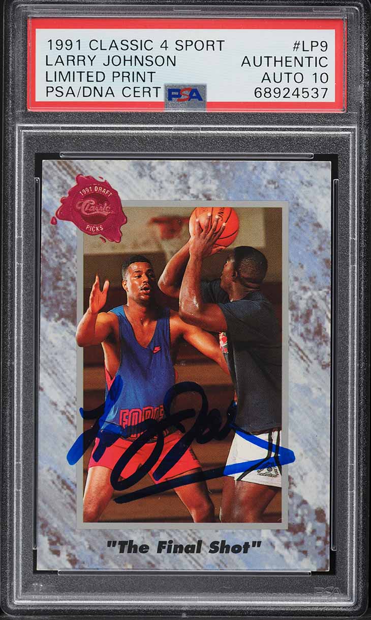 1991 Wild Card 1000 Stripe Larry Johnson ROOKIE #24 PSA 6 EXMT on