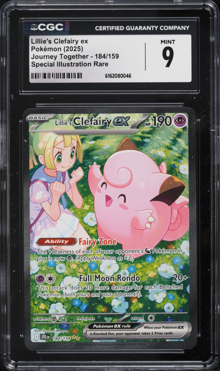 2025 Pokemon Scarlet & Violet Journey Together SIR Lillie's Clefairy Ex #184 CGC 9 MINT