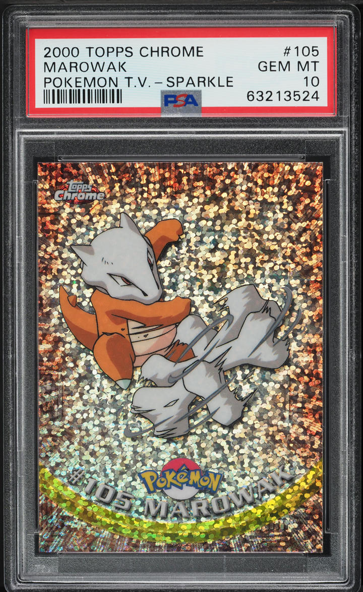 2000 Topps Chrome Pokemon Series 2 Sparkle Marowak #105 PSA 10 GEM MINT