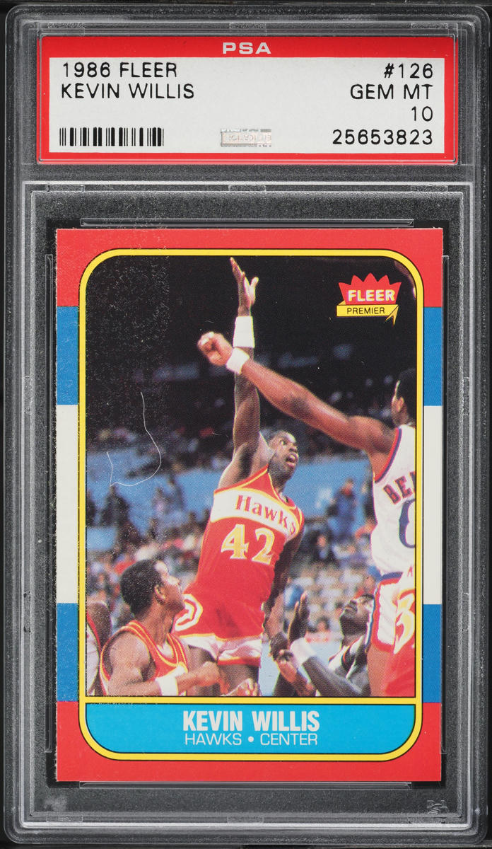 1986 Fleer Basketball Kevin Willis #126 PSA 10 GEM MINT