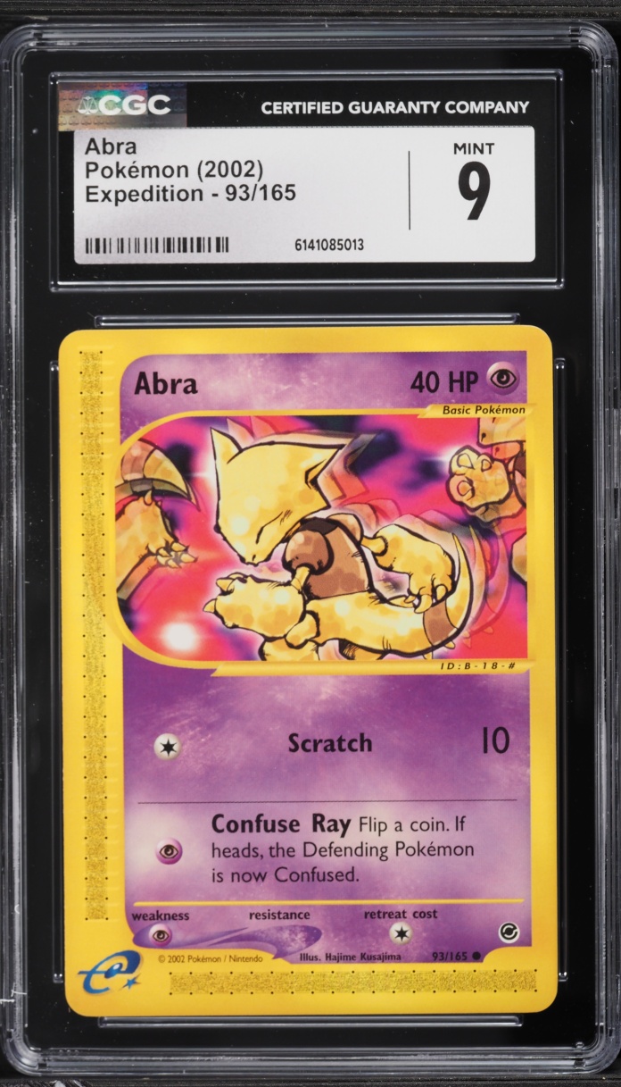 2002 Pokemon Expedition Abra #93 CGC 9 MINT
