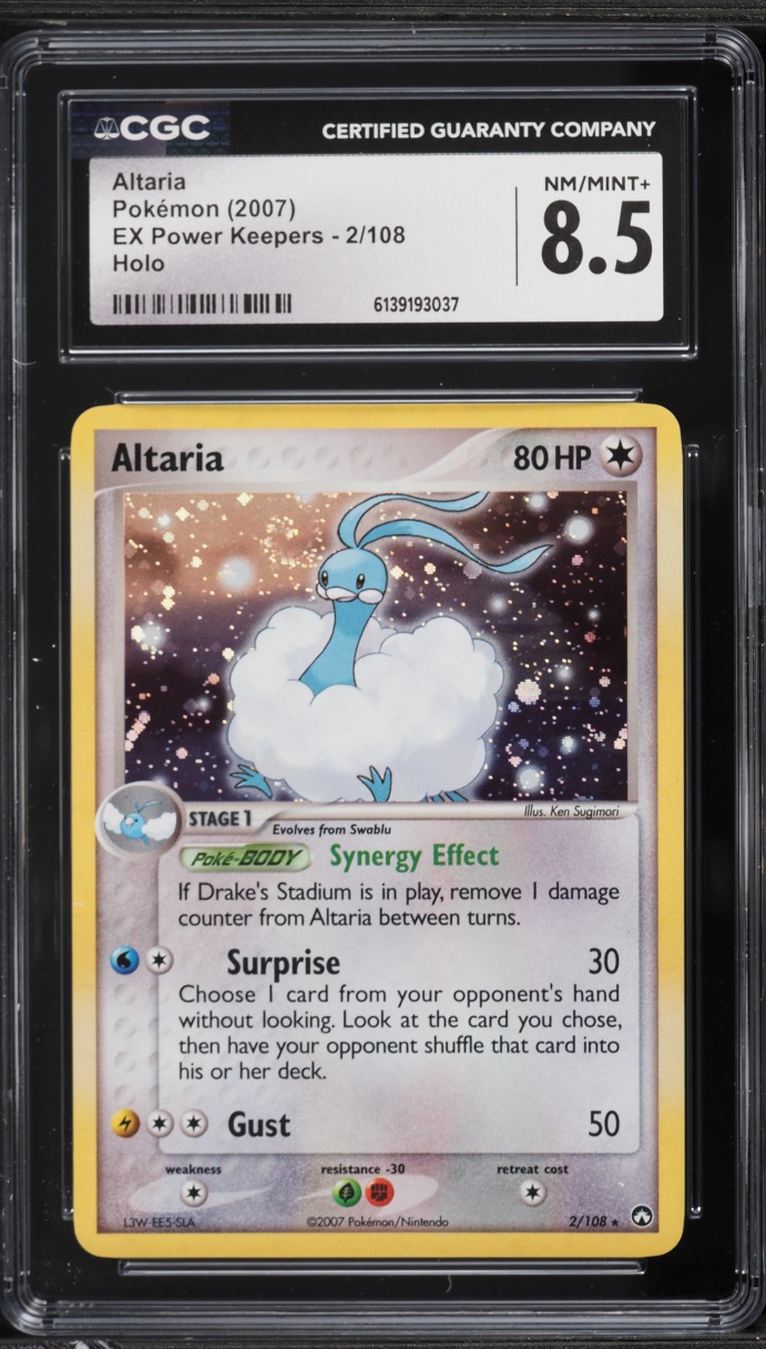 2007 Pokemon EX Power Keepers Holo Altaria #2 CGC 8.5 NM-MT+