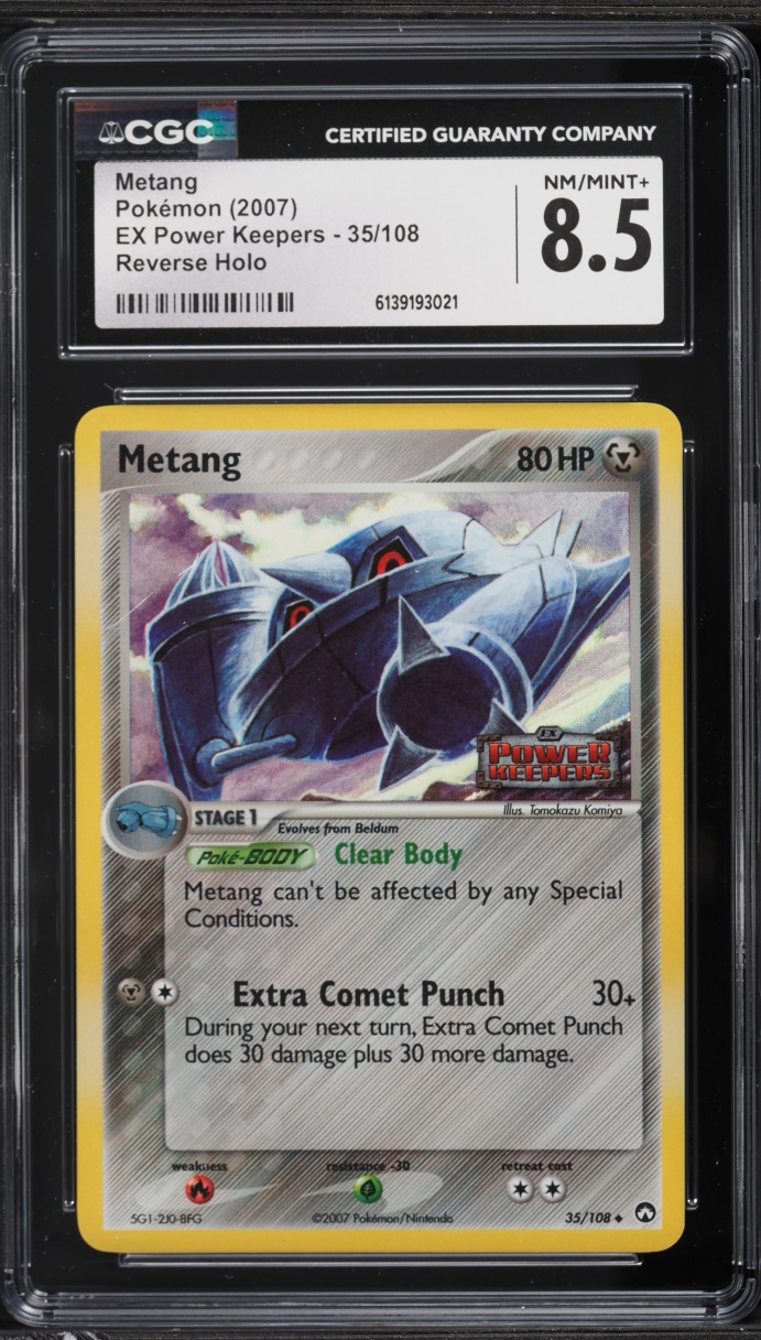 2007 Pokemon EX Power Keepers Reverse Holo Metang #35 CGC 8.5 NM-MT+