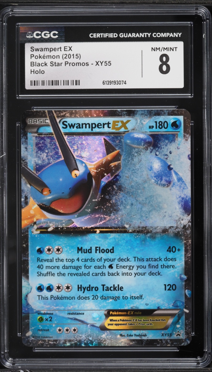 2015 Pokemon XY Black Star Promo Holo Swampert EX #XY55 CGC 8 NM-MT