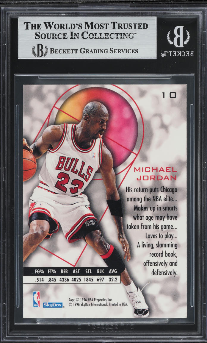 1995 Skybox E-XL Michael Jordan #10 BGS 8.5 NM-MT+