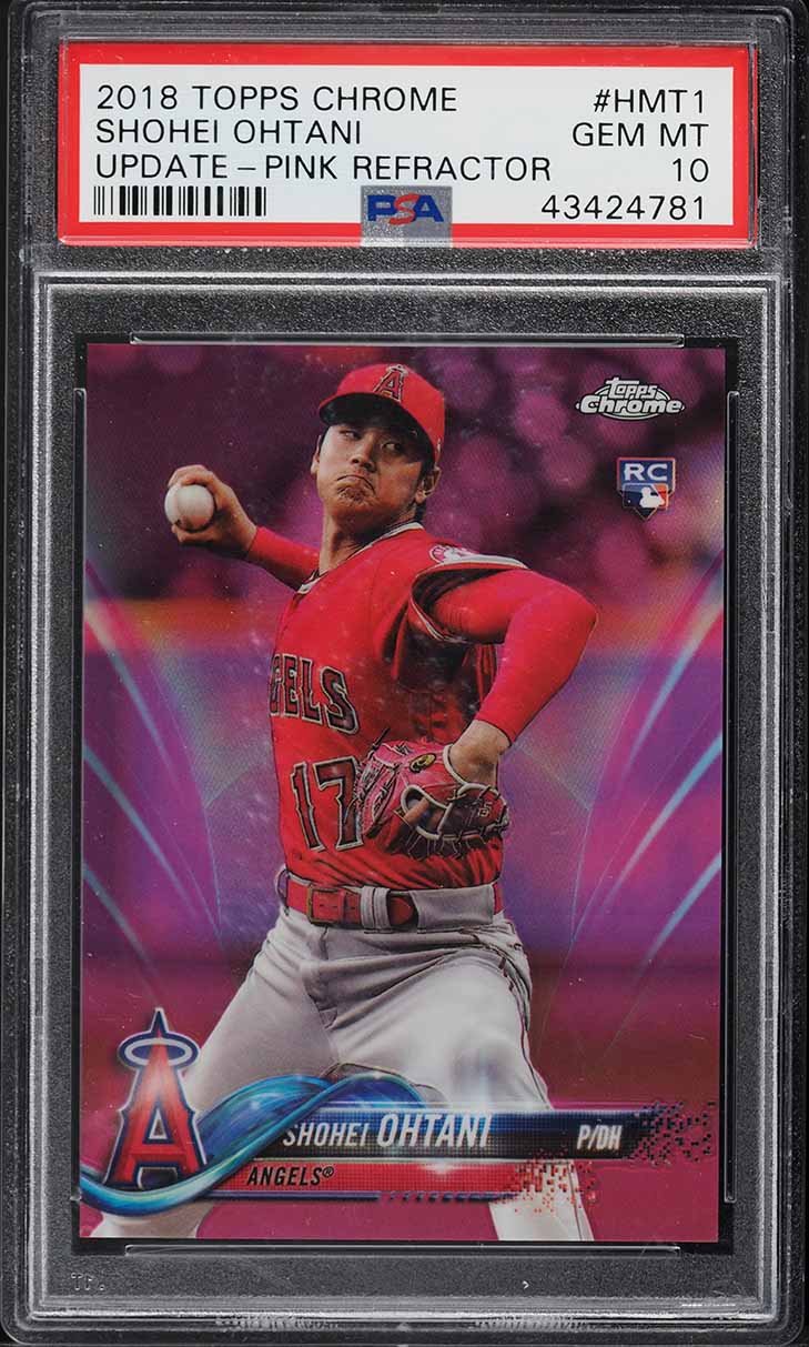 2018 Topps Chrome Update Pink Refractor Shohei Ohtani ROOKIE
