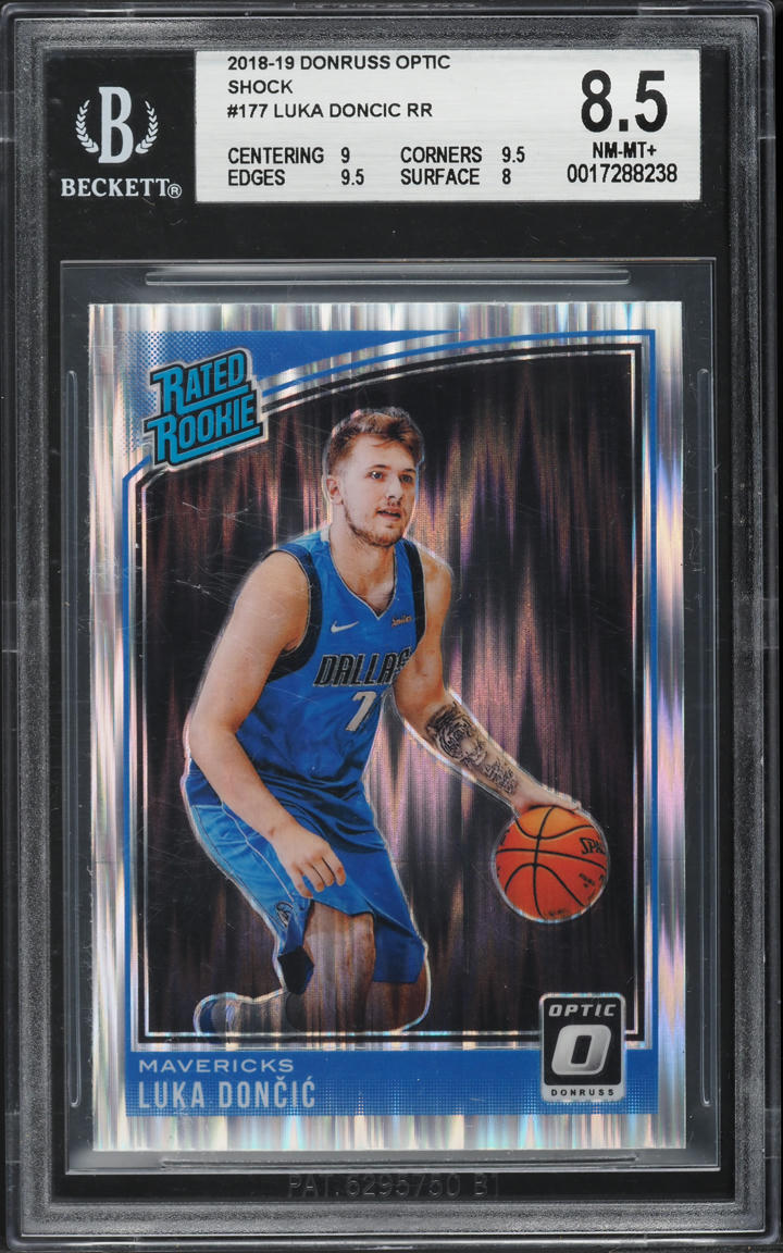 2018 Donruss Optic Shock Luka Doncic ROOKIE #177 BGS 8.5 NM-MT+