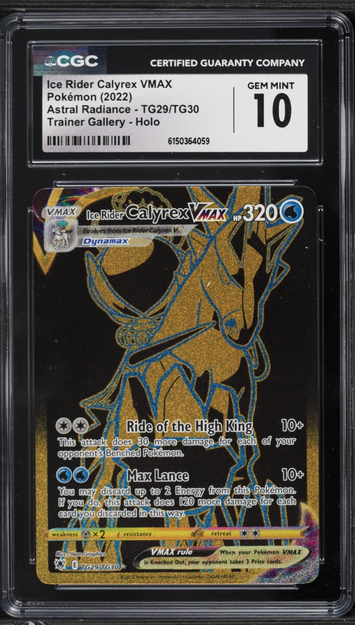 2022 Pokemon Sword & Shield Astral Radiance CHR Ice Rider Calyrex VMAX #TG29 CGC 10 GEM MINT