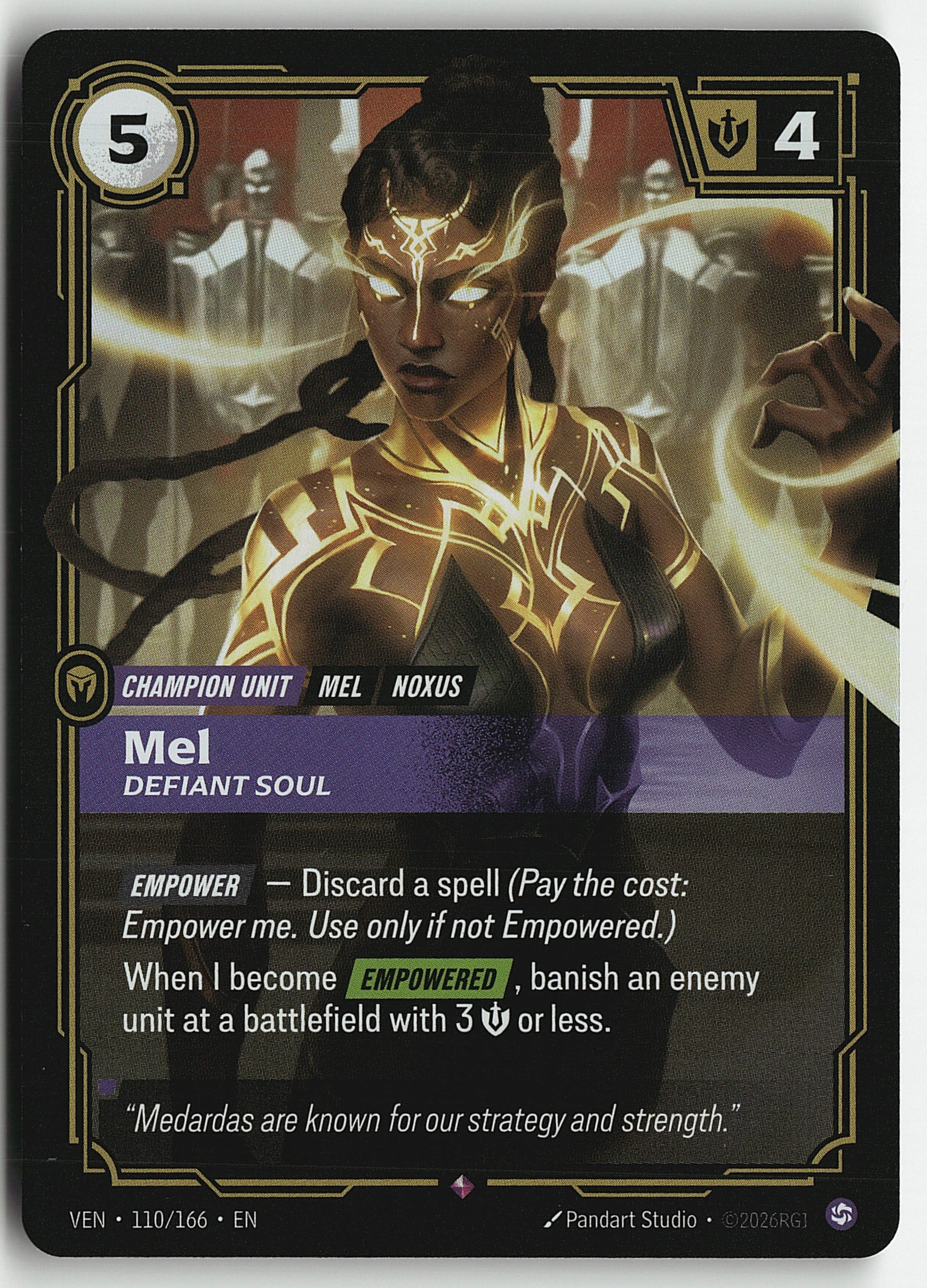 2026 Riftbound League Of Legends LoL Vendetta Mel Defiant Soul #110