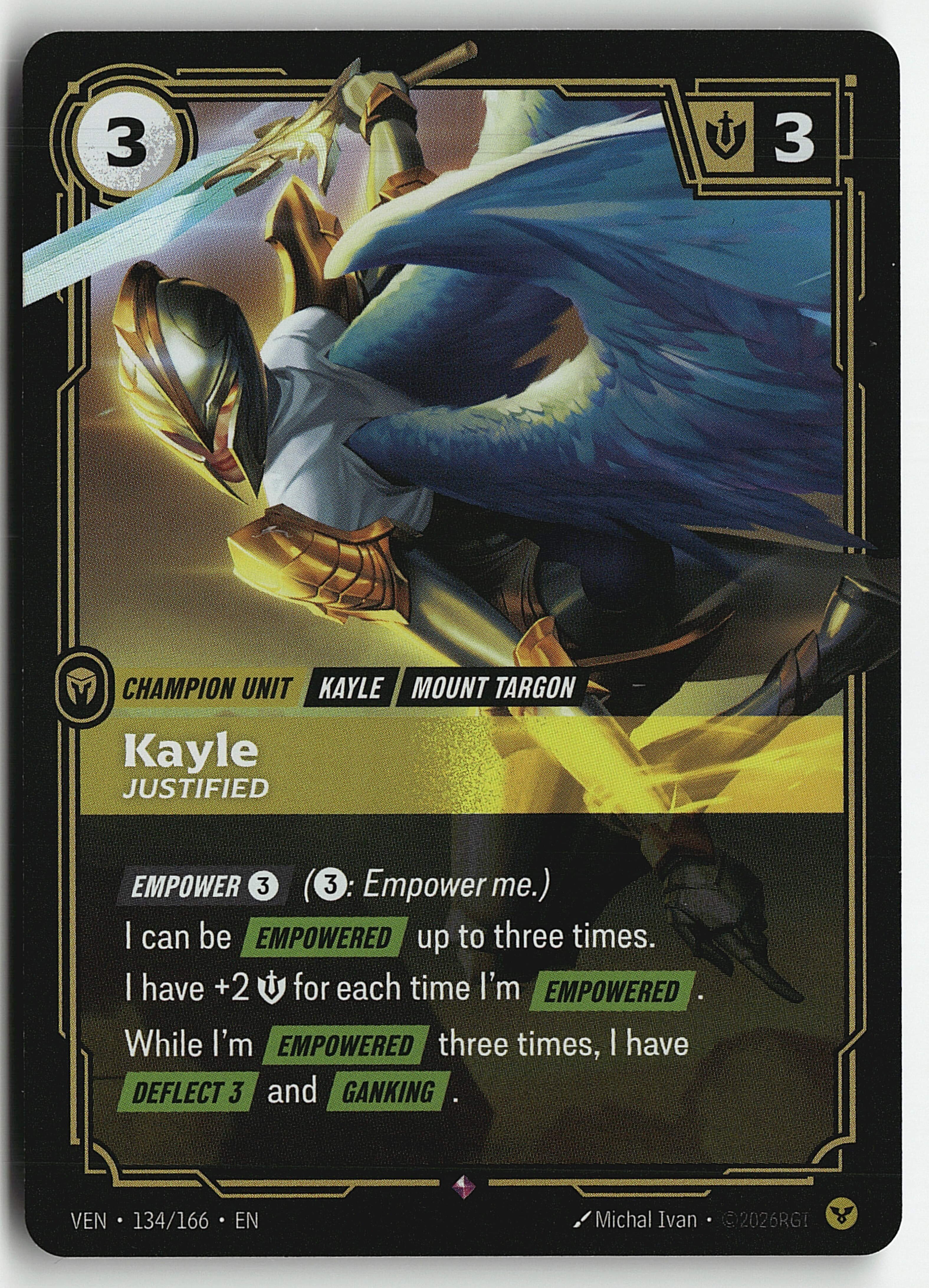 2026 Riftbound League Of Legends LoL Vendetta Kayle Justified #134