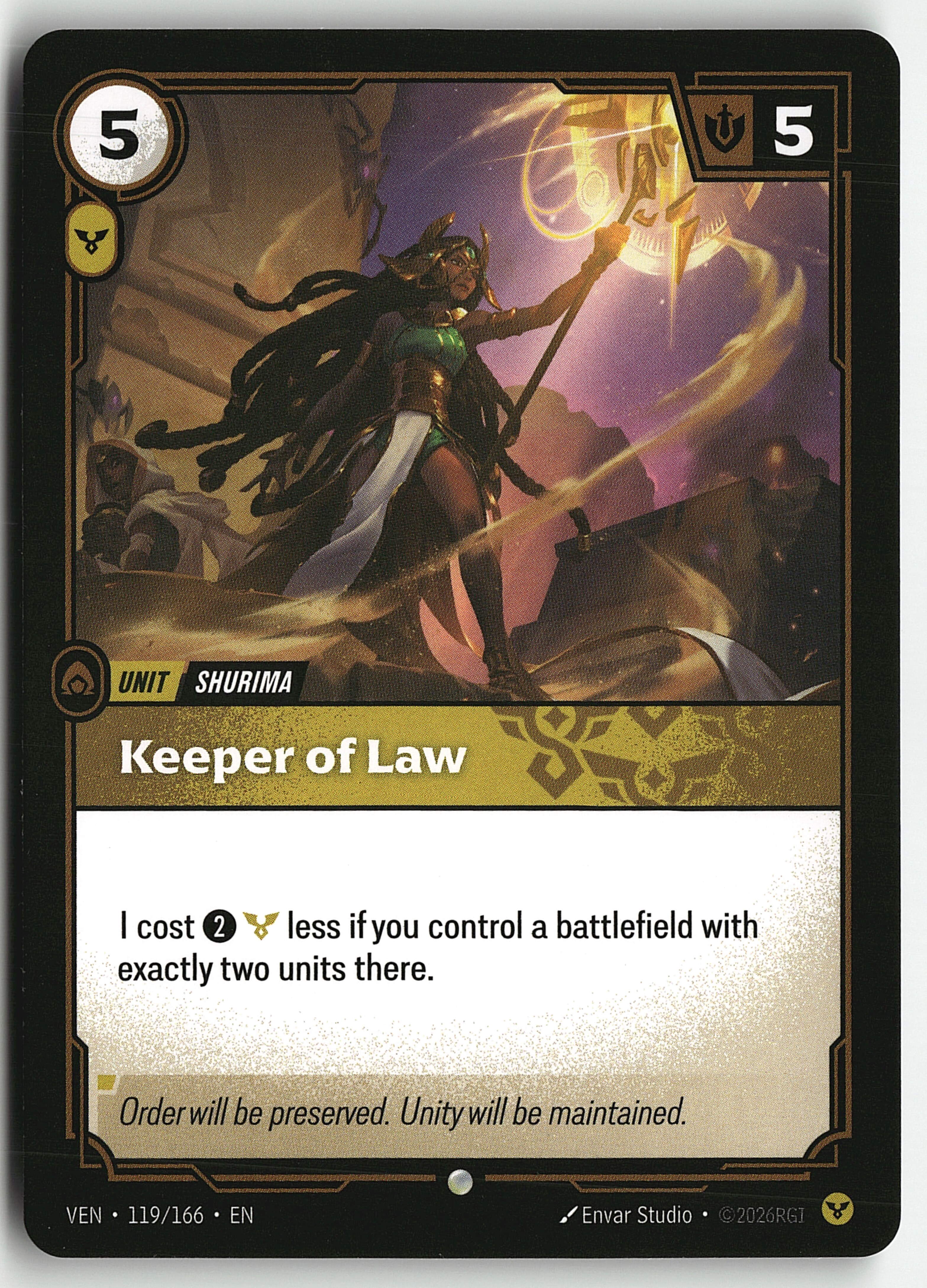2026 Riftbound League Of Legends LoL Vendetta Keeper Of Law #119