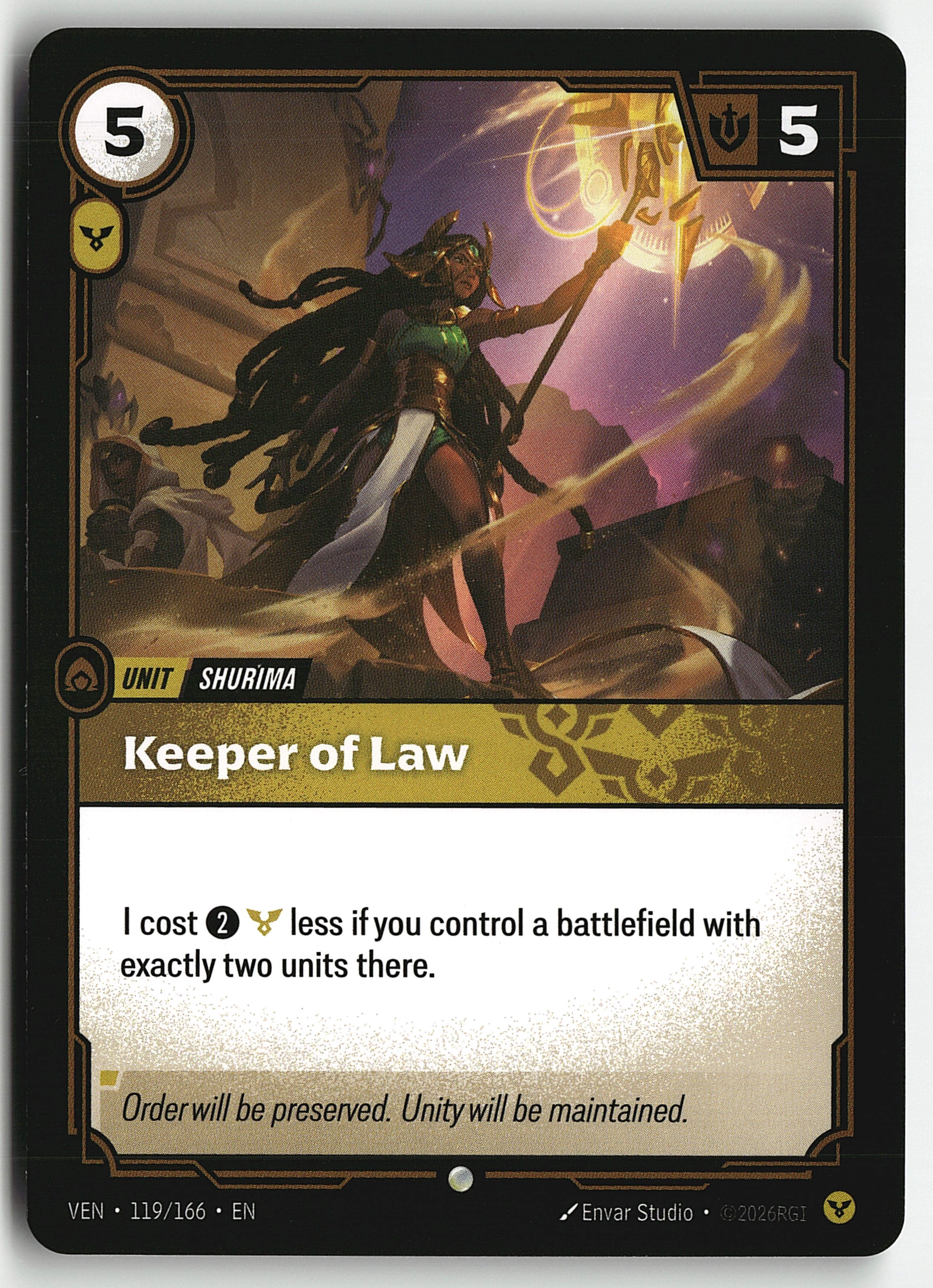 2026 Riftbound League Of Legends LoL Vendetta Keeper Of Law #119