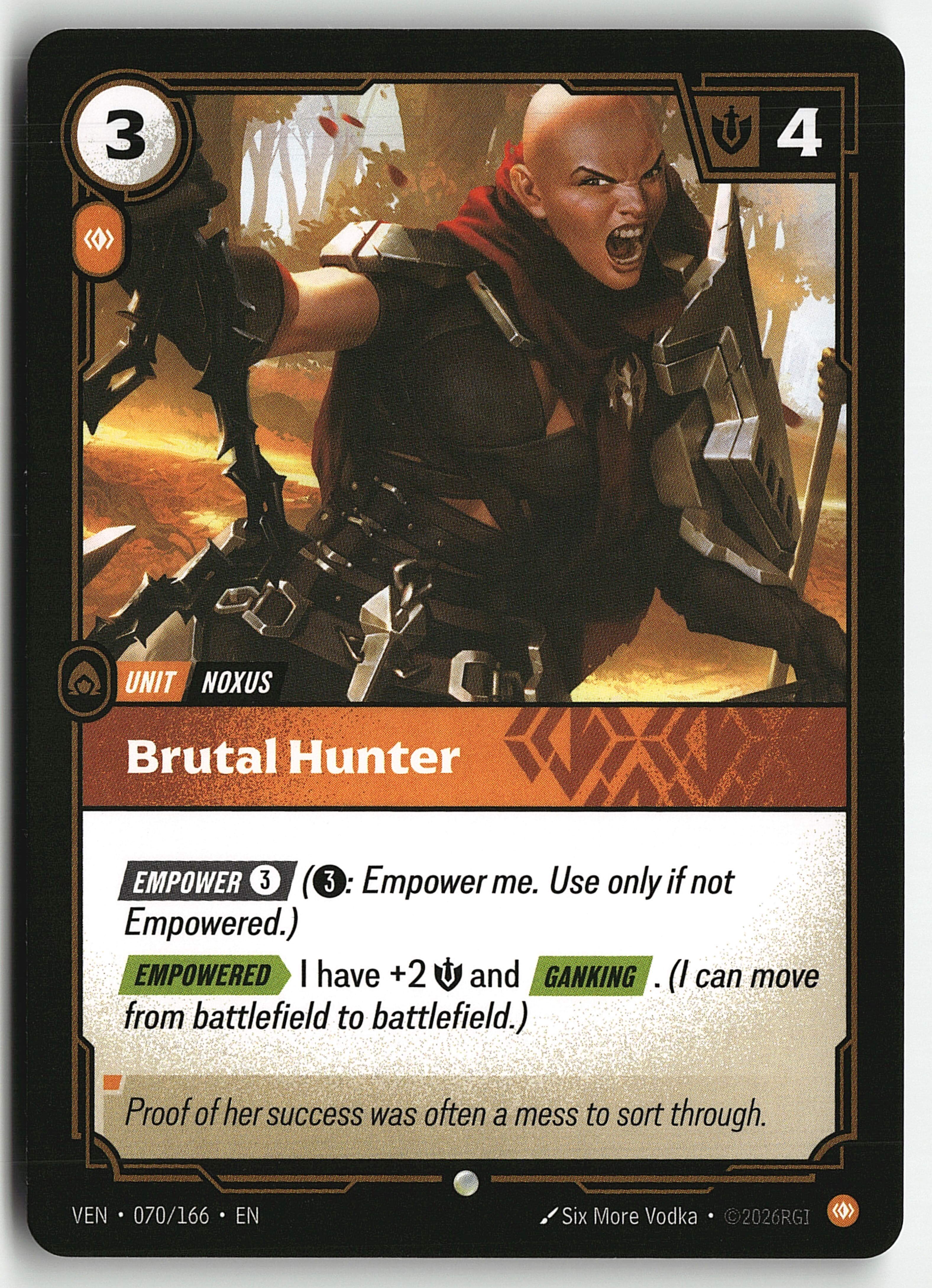 2026 Riftbound League Of Legends LoL Vendetta Brutal Hunter #70