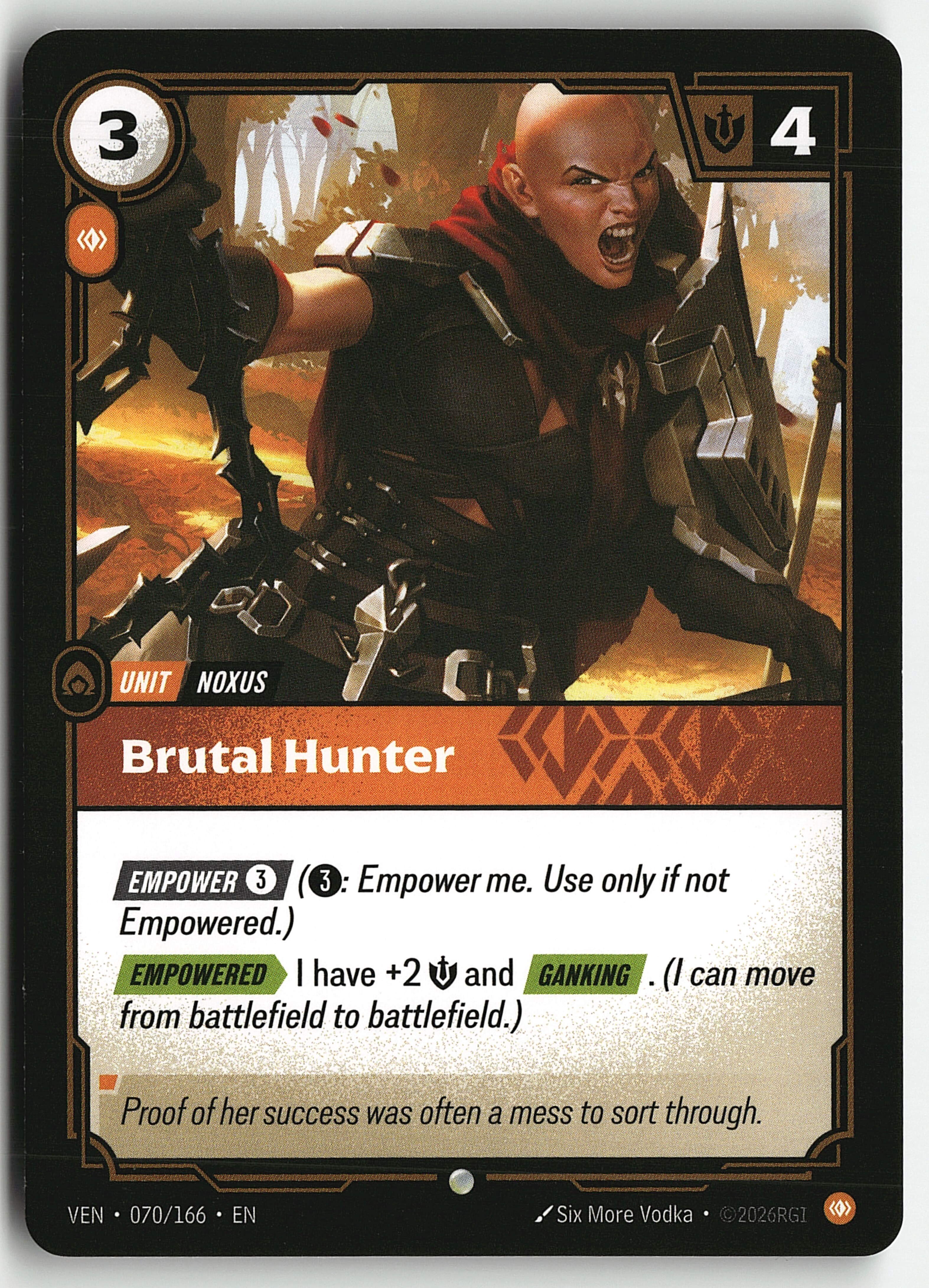 2026 Riftbound League Of Legends LoL Vendetta Brutal Hunter #70