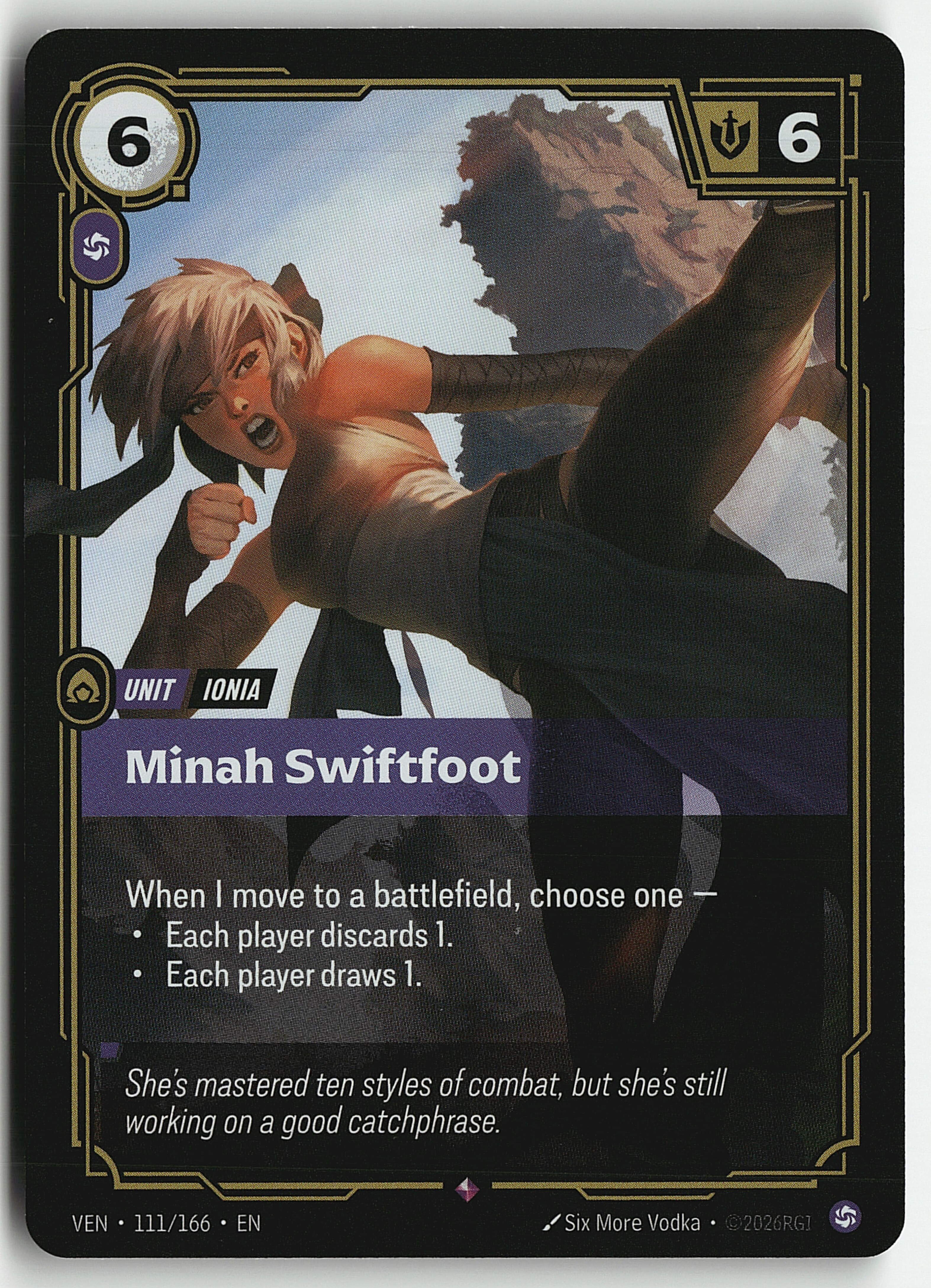2026 Riftbound League Of Legends LoL Vendetta Minah Swiftfoot #111