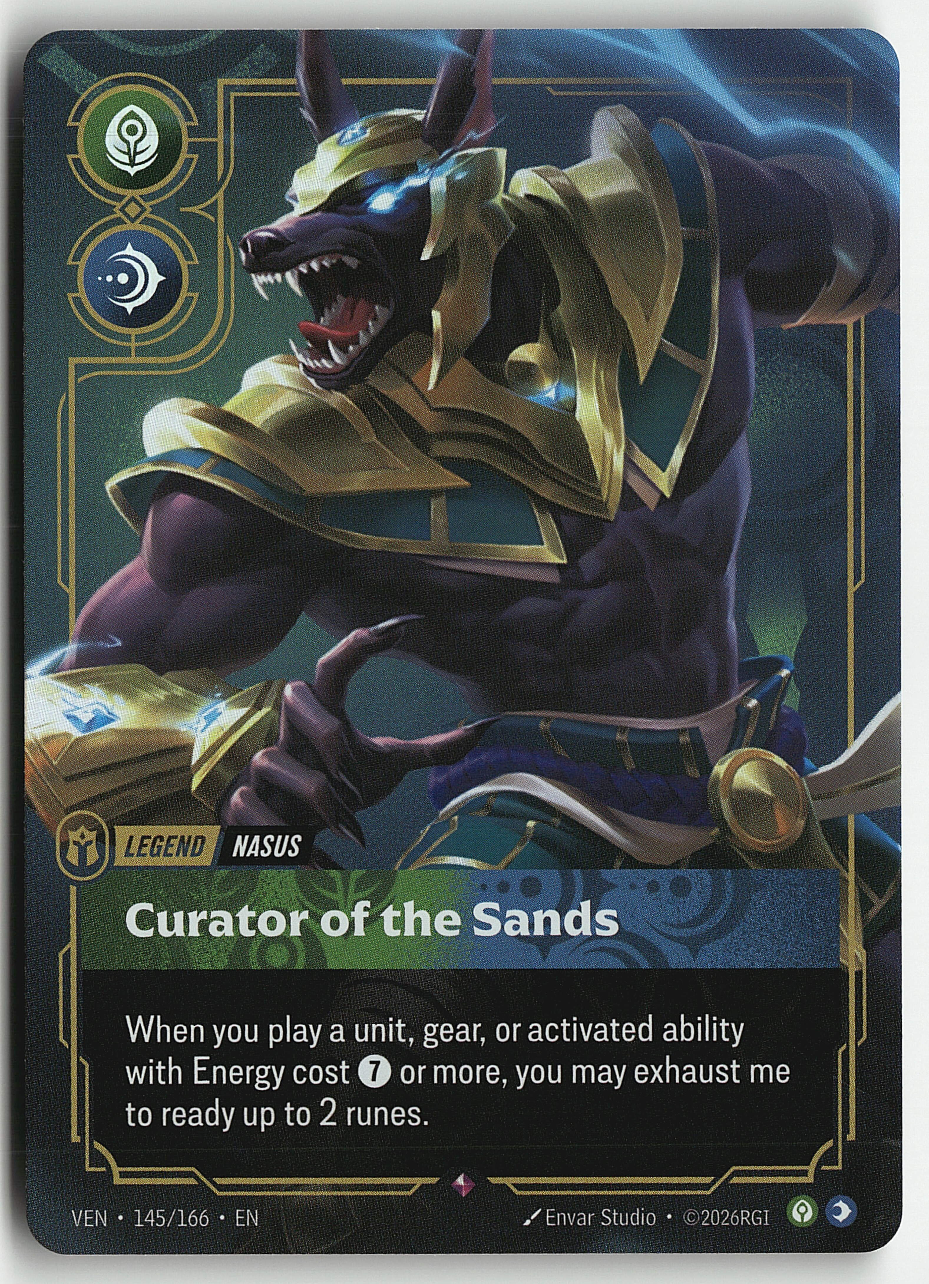 2026 Riftbound League Of Legends LoL Vendetta Nasus Curator Of The Sands #145