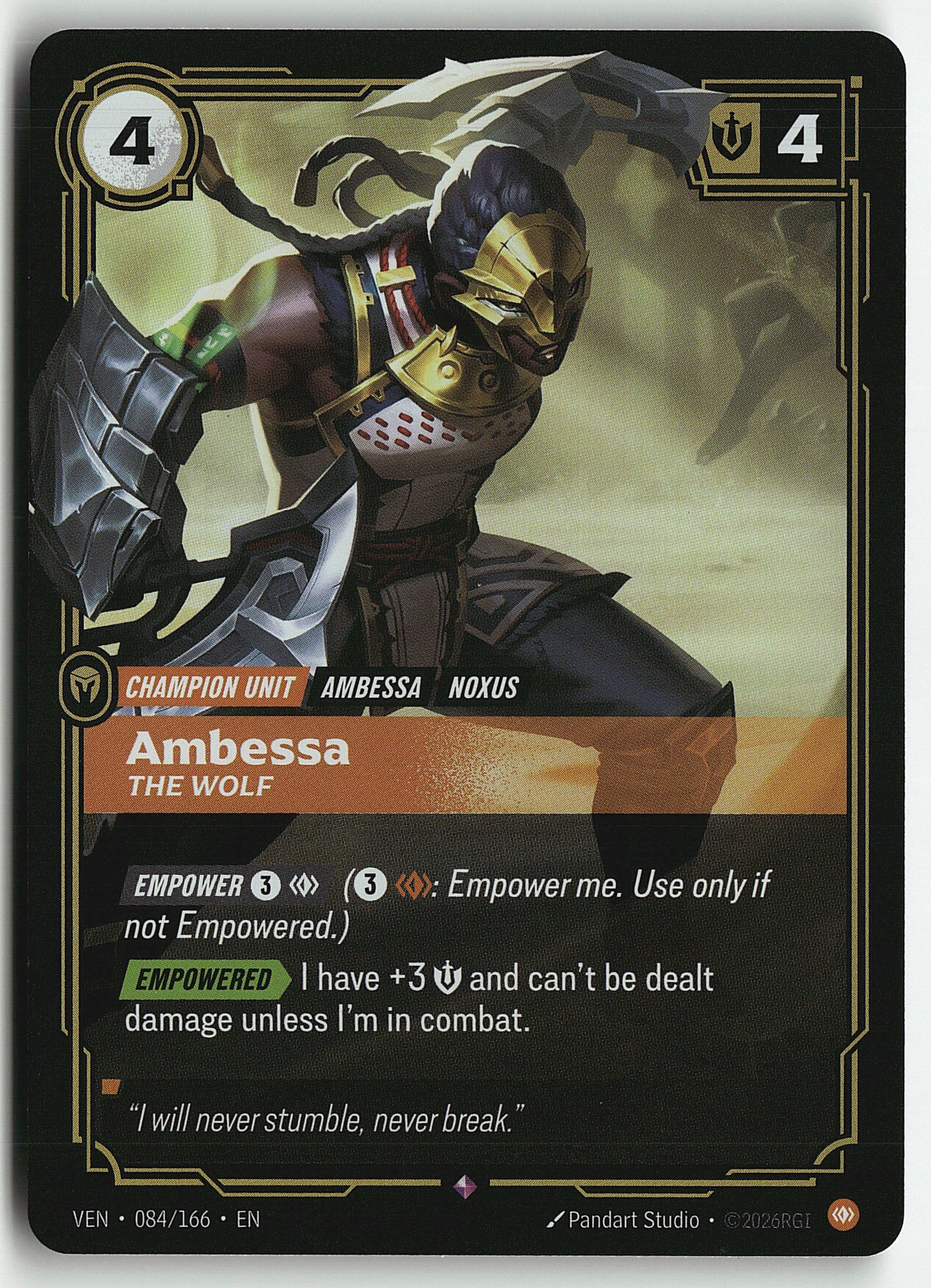 2026 Riftbound League Of Legends LoL Vendetta Ambessa The Wolf #84
