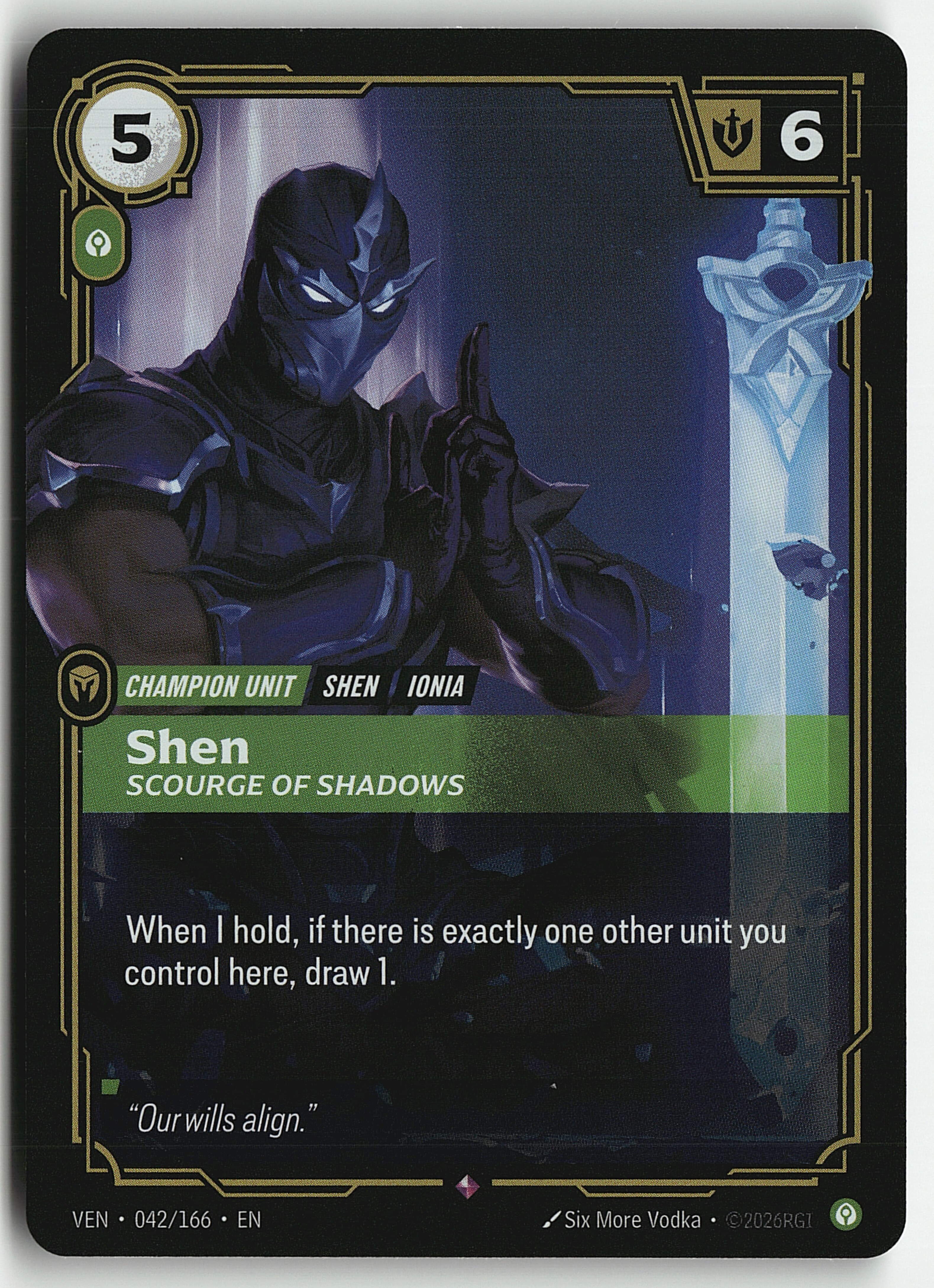2026 Riftbound League Of Legends LoL Vendetta Shen Scourge Of Shadows #42